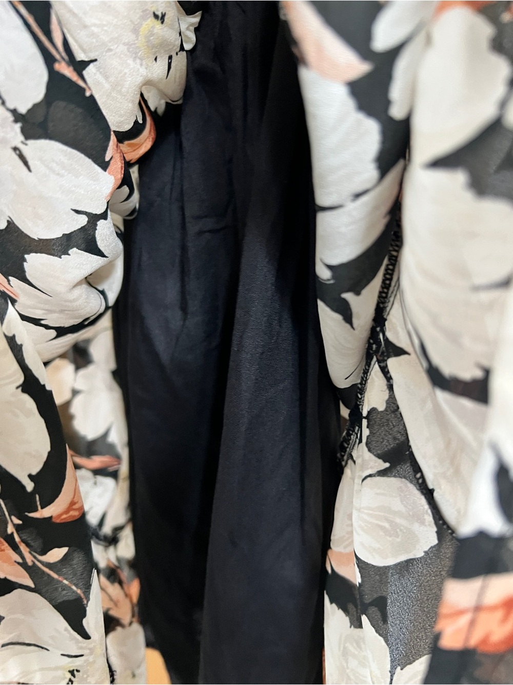Abercrombie & Fitch Black Floral Long-Sleeve Scoop Dress - Picture 5 of 5